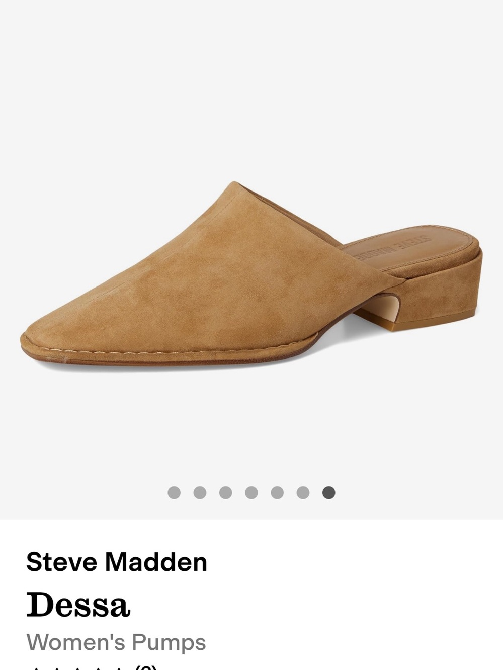 Steve Madden Dessa Tan Suede Slip-On Mule